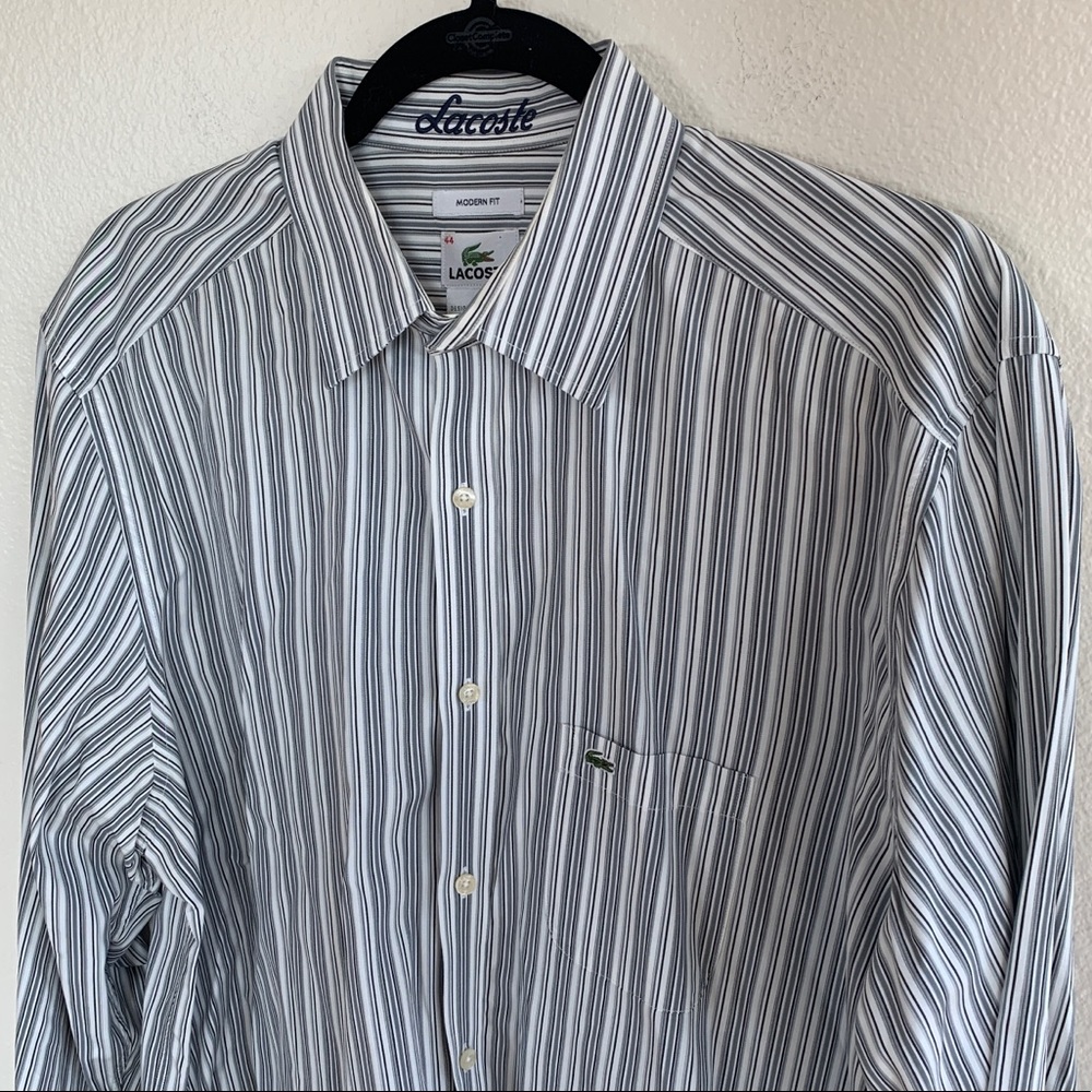 Lacoste Modern Fit Striped Button Down